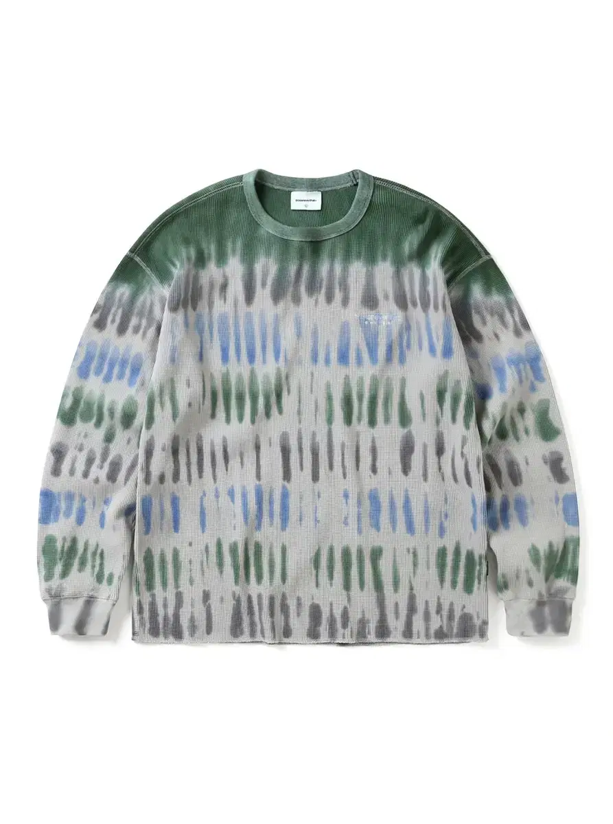 디스이즈네버댓 Tie Dye Waffle L/S Top Grey